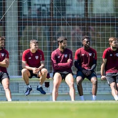 Sesión sin Yuri ni Muniain y con siete cachorros