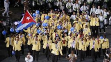 DESFILE. Los deportistas cubanos durante los Juegos de Londres.