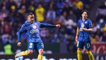 Erick Sanchez of America during the 6th round match between Puebla and America as part of the Liga BBVA MX, Torneo Clausura 2025 at Cuauhtemoc Stadium, on February 07, 2025 in Puebla, Mexico.
