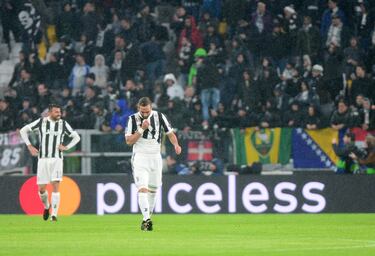 Cristiano Ronaldo anotó el 0-1. Decepción de los jugadores de la Juve.