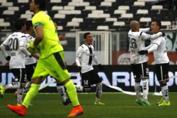 FECHA 2: Fue el primer partido de los albos en Macul. Ahí barrieron con Audax Italiano y lo golearon 4-1. Fierro, Vecchio, Paredes y Pavez fueron los autores de los goles. 