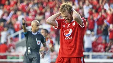 El delantero venezolano Fernando Aristeguieta durante un partido con Am&eacute;rica de Cali en Liga &Aacute;guila II-2018