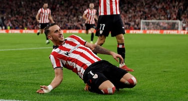 1-0. Alejandro Berenguer celebra el primer tanto.