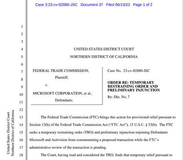 EE.UU. bloquea temporalmente la compra de Activision Blizzard por parte de Xbox