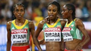 Ayana rompe a Dibaba y 'pleno' et¨ªope en 5.000 metros