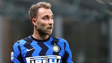 Christian Eriksen, jugador del Inter de Mil&aacute;n, durante un partido.