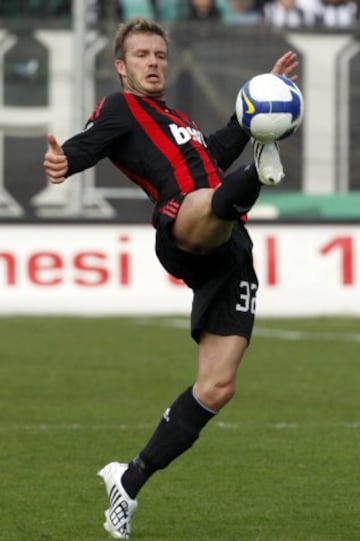 David Beckham jug¨® en el Real Madrid, Milan y PSG.