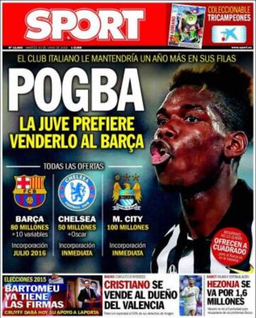 Portadas de la prensa deportiva