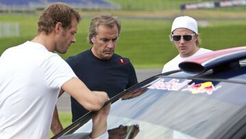 Alexander Wurz, Carlos Sainz y Kimi Raikkonen en el Red Bull Ring iel 30 de agosto de 2011.