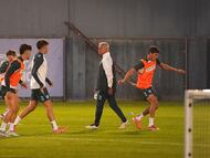 Pellicer, esta semana dirigiendo al equipo.