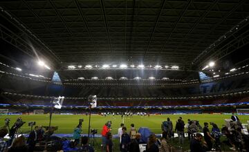 El entrenamiento de la Juventus en el Millennium Stadium