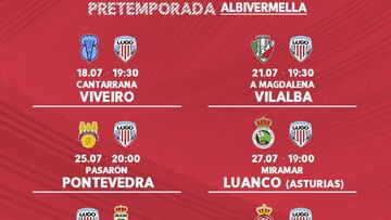 El Lugo completará ocho partidos de preparación