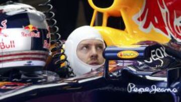 A pesar de tener ya el t&iacute;tulo en el bolsillo, Sebastian Vettel sigue d&aacute;ndolo todo cada vez que se sube a su Red Bull.