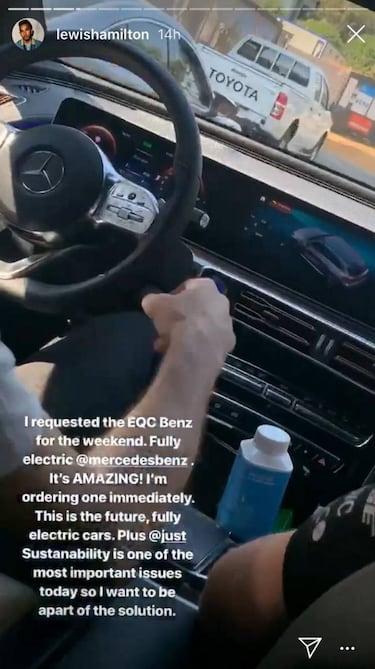 Hamilton: "Esto es el futuro, coches 100% eléctricos"