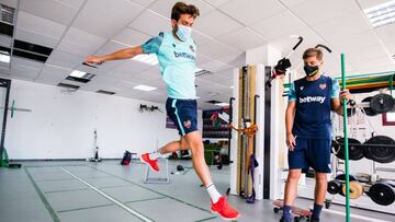 José Campaña, en las pruebas físicas.