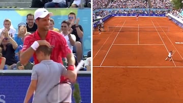 Niño reta a Djokovic ante 4.000 personas y le hace un lío