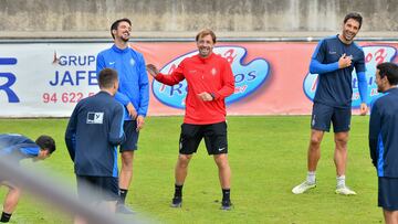 Haritz Mujika durante un entrenamiento.