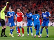 17/02/26 PARTIDO CHAMPIONS LEAGUE DIECISEISAVOS IDA
BENFICA - REAL MADRID
ARBITRO FRANCOIS LETEXIER TARJETA AMARILLA VINICIUS