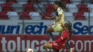 Las Águilas vinieron de atrás y consiguieron anotar el gol del empate por conducto de su actual goleadora, Betzy Cuevas; Con este resultado Toluca sigue como líder del grupo 1.