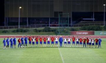 Entrenamiento de la Selección Española en la Ciudad del Fútbol de Las Rozas.