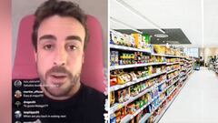 La reacción viral de Ibai Llanos al vídeo de Fernando Alonso y la compra en el supermercado