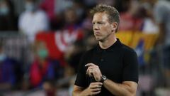 Julian Nagelsmann antes del partido del Bayern contra el Barcelona.