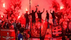 UEFA charges Spartak Moscow after flare narrowly misses referee