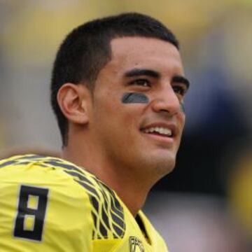 Marcus Mariota, el exquarterback de la Universidad de Oregon.