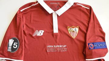 La camiseta del Sevilla para la Supercopa. 