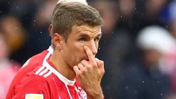 El futbolista alem&aacute;n del Bayern Munich, Thomas M&uuml;ller, durante un partido.