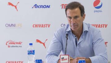 Foto durante la conferencia de prensa de Francisco Gabriel de Anda, director deportivo de Guadalajara.