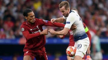 Virgil van Dijk and Harry Kane, who will miss Saturday's clash with Liverpool through injury.