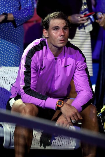 Rafael Nadal tras ganar a Daniil Medvedev .