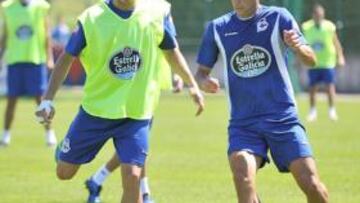<b>SE ALEJA. </b>Rubén Pérez se entrenó ayer con el Deportivo pero su destino final será el Getafe.