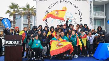 Imagen del equipo de España que ha participado en los Mundiales de Surf Adaptado.
