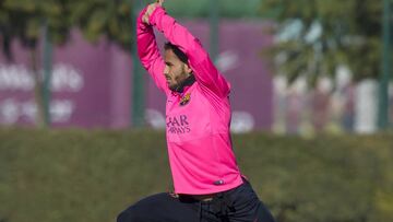 Douglas, en un entrenamiento.