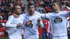 27/01/19 PARTIDO DE SEGUNDA DIVISION SPORTING DE GIJON  -  DEPORTIVO DE LA CORU&Ntilde;A     ALEX GOL 0-1 CELEBRACION ALEGRIA