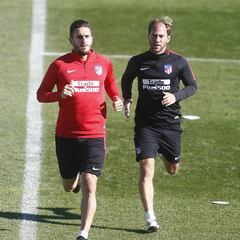 Koke se retiró del entrenamiento y no jugará ante el Qarabag