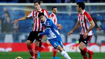 Lekue e Iturraspe ante el Espanyol.