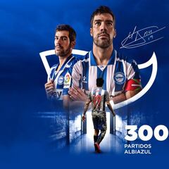 Manu García cumplió 300 partidos con la camiseta del Alavés