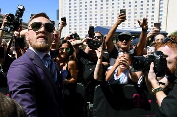 La llegada de Mayweather y McGregor a Las Vegas