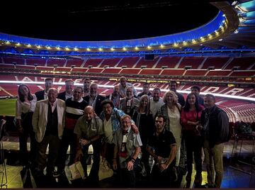 Cena de peñistas en la II edición del Congreso de peñas del Atlético en el Metropolitano.