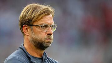 MUNICH, GERMANY - AUGUST 02: Juergen Klopp, head coach of Liverpool reacts before the Audi Cup 2017 match between Liverpool FC and Atletico Madrid at Allianz Arena on August 2, 2017 in Munich, Germany. (Photo by Martin Rose/Bongarts/Getty Images)