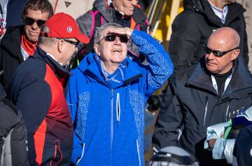 Thomas Bach, estos días en los Mundiales de Esquí en Francia. 