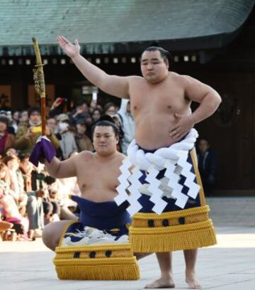 Ritual de Año Nuevo en el santuario Meiji