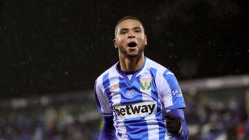 El delantero marroqu&iacute; del Legan&eacute;s Youssef En-Nesyri celebra su segundo gol ante el Rayo Vallecano.