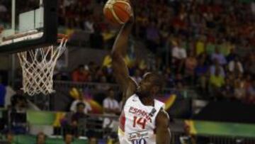 Serge Ibaka durante el encuentro que enfrentó a España ante Egipto.