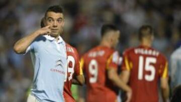 Iago Aspas reclam&oacute; penalti.