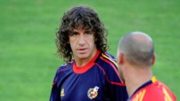 Puyol se retiró lesionado.