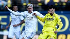 Valverde y Baena, en un Real Madrid-Villarreal.